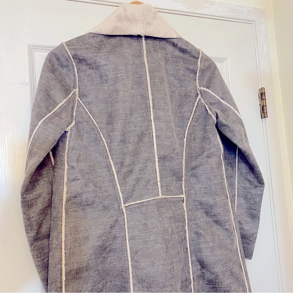 NWT Anthropologie Suede Sherpa Jacket Amadi Camilla - Picture 10 of 12